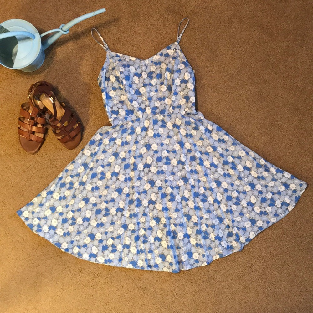 Old Navy Blue Floral Summer Dress